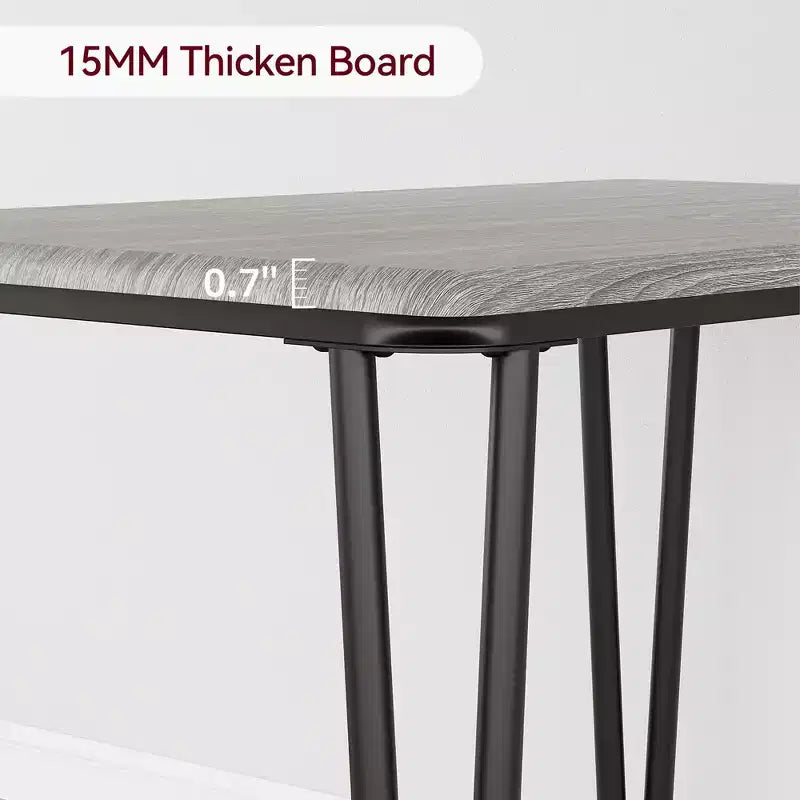Set Tavolo da Pranzo per 4 Persone, Tavolo da Cucina Rettangolare e Set Accent Dinette, Set Mobili da Sala da Pranzo Moderni in Legno, per Cucina, Casa