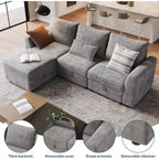 Divano componibile Acekool Modular Sectional, Cloud Couch con contenitore per soggiorno