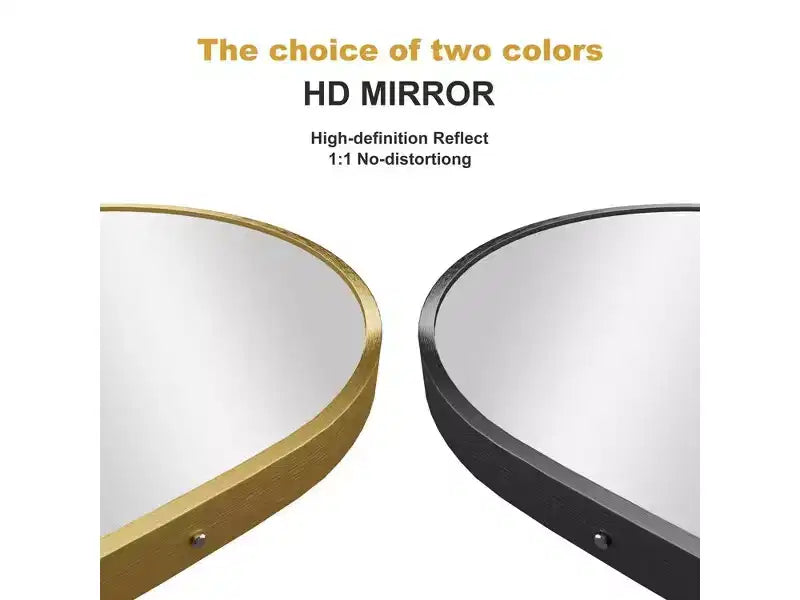 Specchio a figura intera MAYEERTY Gold da 23,62 x 66,93 pollici a forma di arco con bordo sottile in lega di alluminio e supporto per la decorazione della parete del soggiorno e della camera da letto