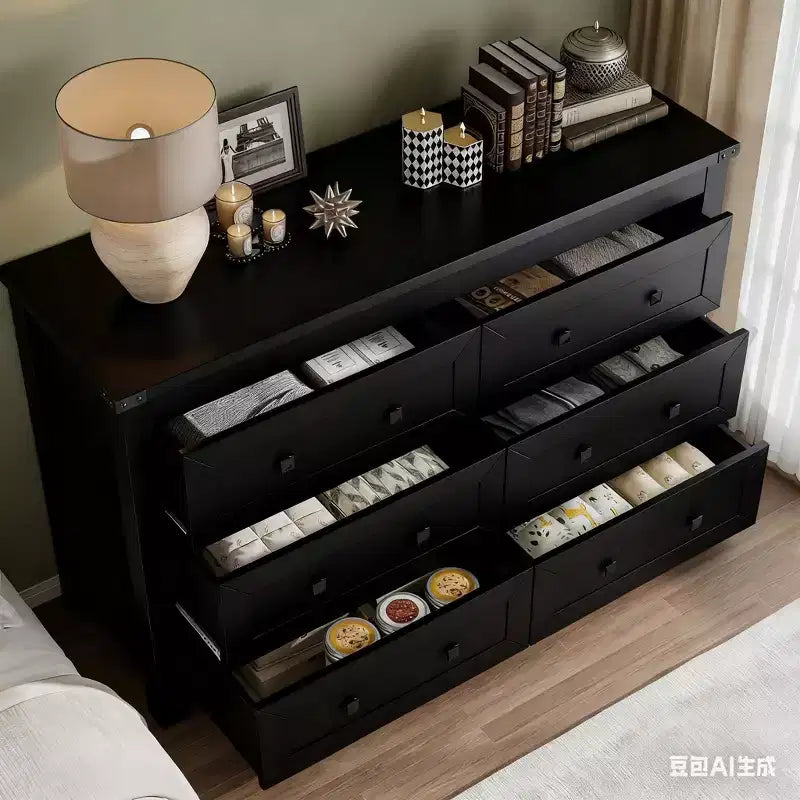 Cassettiera a 6 cassetti per camera da letto, Comò con ampio spazio contenitivo, Cassettiera in legno moderno stile rustico per camera da letto, corridoio, ingresso, armadio