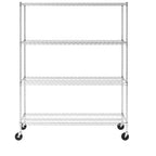 SafeRacks 18 x 60 x 72 4-Tier Wire Rack Silver