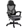 Home Office Chair Adjustable Height Recliner with Retractable Footrest