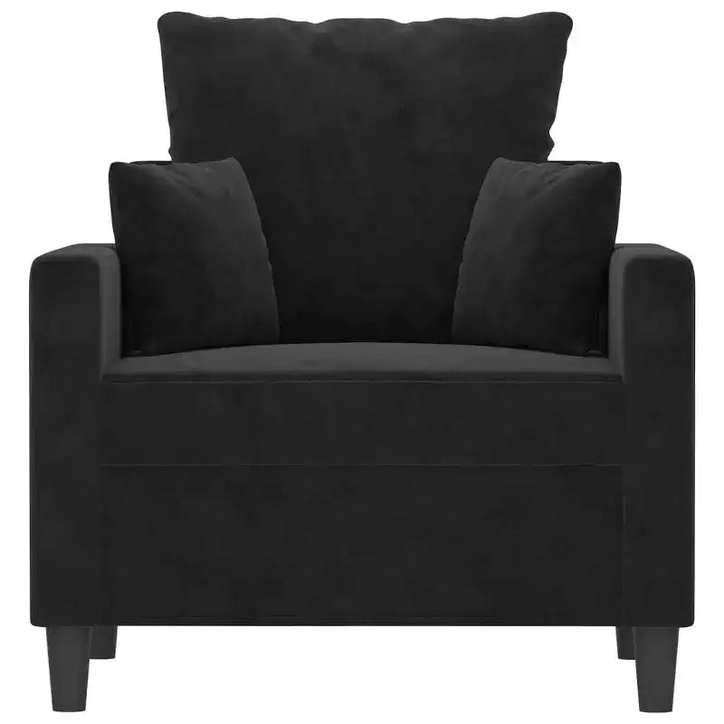 vidaXL Sedia a Sdraio Nera 23,6 Velluto