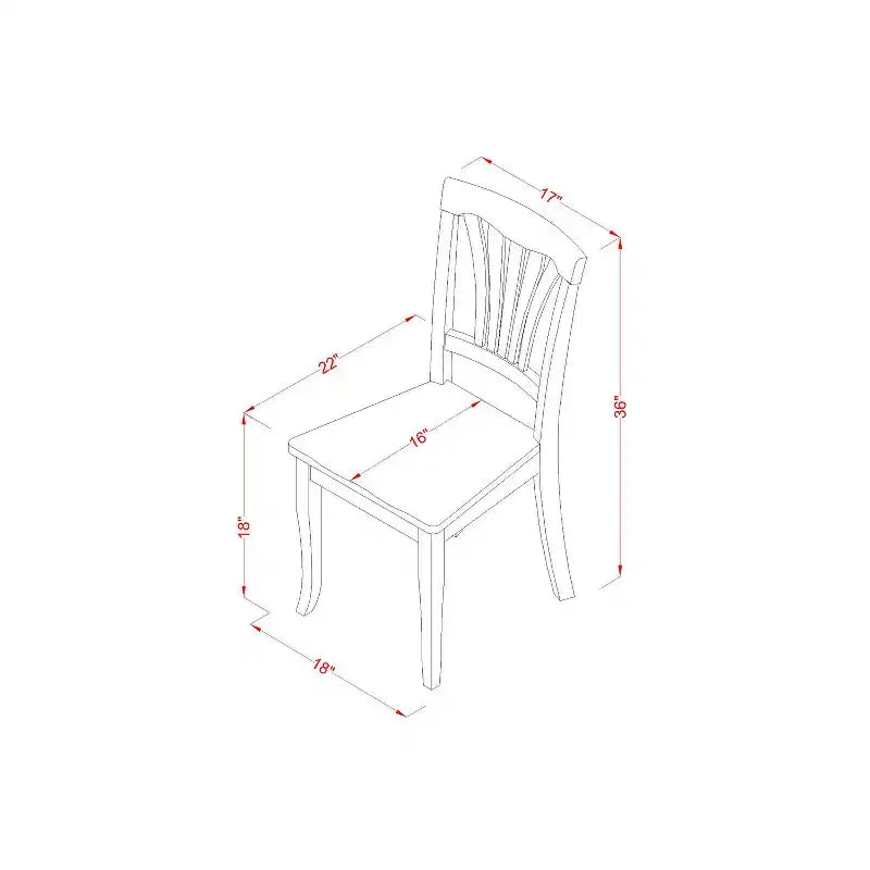 Tavolo da pranzo ovale a 5 pezzi in legno massello con finitura marrone sella e 4 sedie con