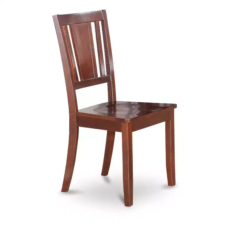 Set da pranzo da 3 pezzi in legno massello con finitura mogano - 4 posti a sedere