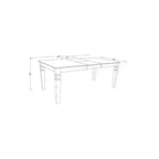 Set Tavolo da Cucina Cottage Costiero - Tavolo Rettangolare 5 Pezzi con Prolunga e 4 Sedie Parsons - Gambe Nere
