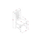 HomeStock Set da pranzo in 5 pezzi, finitura bianco lino, piano in legno massello - Con alette a ribalta - 4 posti