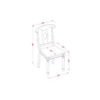 HomeStock Set da Pranzo Rotondo da 5 Pezzi con Piano in Legno Massello Finitura Nera e Ciliegio - 4 Posti