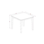 Set da tavolo da pranzo HomeStock a 3 pezzi in legno massello con finitura rovere marrone naturale, altezza bancone