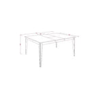 Set da pranzo con tavolo e 6 sedie - Set da cucina in legno massello - Finitura Cappuccino - Tavolo allungabile