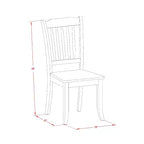 HomeStock Set da Pranzo 3 Pezzi con Piano in Legno Massello Finitura Bianco Lino