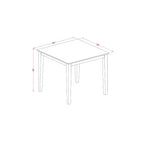 Elegante set da pranzo da cucina di 3 pezzi - Tavolo e sedie salvaspazio - Design moderno - Finitura mogano