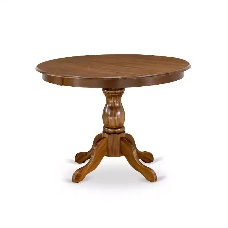 Set da pranzo da 3 pezzi in legno massello con finitura acacia e noce - con schienale alto - 4 posti a sedere