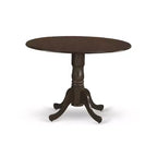 Gothic Dinette Set - Kitchen Table with Drop Leaves & Leather Chairs - 5 Piece