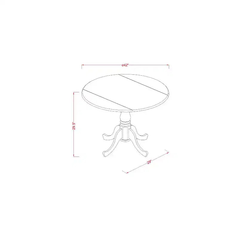 Set da pranzo gotico - Tavolo da cucina con ante a ribalta e sedie in pelle - 5 pezzi