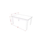 HomeStock Tavolo da Pranzo Rettangolare a 6 Pezzi con Piano in Legno Massello Finitura Cappuccino con 1 Panca, 4 Sedie