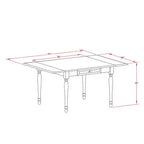 HomeStock Set da Pranzo Rettangolare da 5 Pezzi con Piano in Legno Massello Finitura Mogano con Ribalte - Posti a Sedere per 4