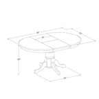 HomeStock Set da pranzo 5 pezzi con tavolo e 4 sedie in legno massello con finitura quercia naturale