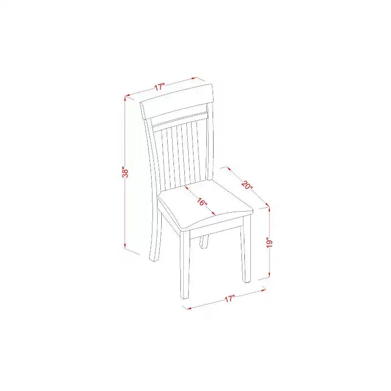 Set Tavolo da Pranzo Cucina - Sedie in Legno - Tavolo Finitura Cappuccino - Sedile in Lino - Tavolo Piccolo Rotondo
