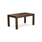 HomeStock Set tavolo da pranzo rettangolare a 7 pezzi in legno massello con finitura Jacobean anticata e 6 sedie Parson