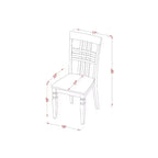 Set da pranzo 5 pezzi in legno massello con finitura nera e color ciliegio - 4 posti