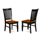 Set da pranzo moderno 5 pezzi - Tavolo da pranzo e 4 sedie - Finitura ciliegio nero - Set da cucina per spazi ridotti
