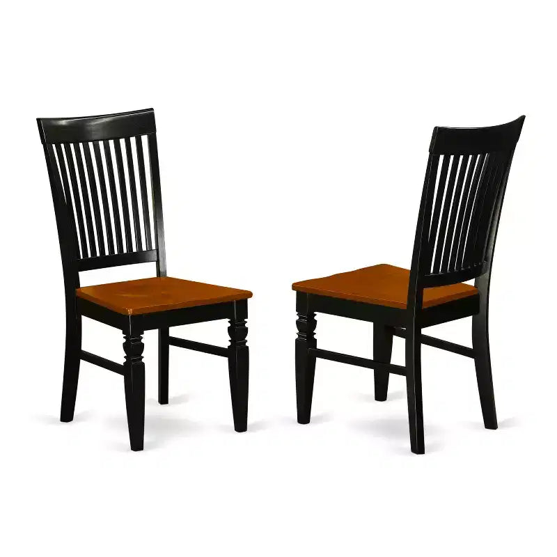 Set da pranzo moderno 5 pezzi - Tavolo da pranzo e 4 sedie - Finitura ciliegio nero - Set da cucina per spazi ridotti