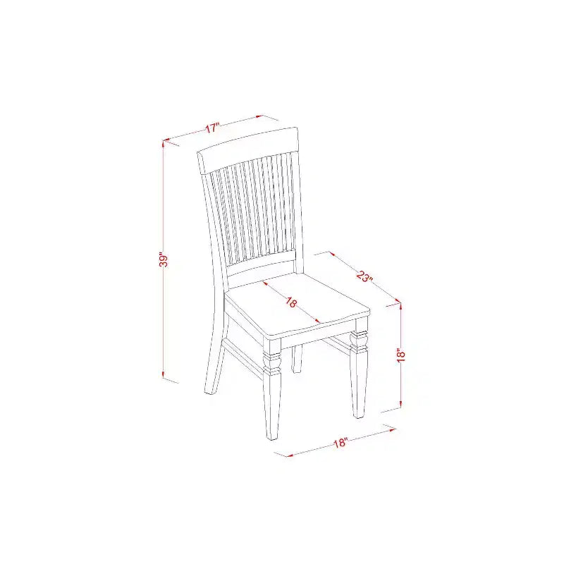 Set da pranzo moderno 5 pezzi - Tavolo da pranzo e 4 sedie - Finitura ciliegio nero - Set da cucina per spazi ridotti