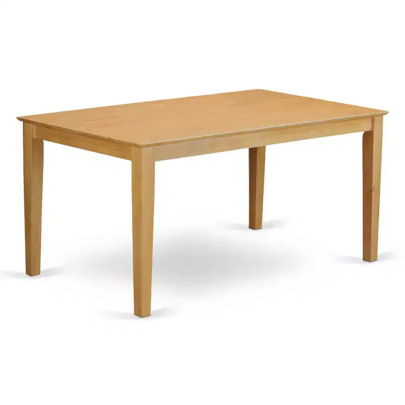 HomeStock Set da Pranzo Rettangolare da 5 Pezzi con Piano in Legno Massello Finitura Rovere Naturale - 4 Posti