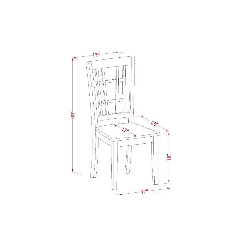 HomeStock set da pranzo da 3 pezzi in legno massello con piano color latticello e ciliegio - rotondo - 4 posti