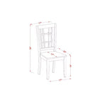HomeStock set da pranzo da 3 pezzi in legno massello con piano color latticello e ciliegio - rotondo - 4 posti