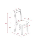 HomeStock Tavolo da pranzo a 5 pezzi con piano in legno massello nero sabbiato e 4 sedie