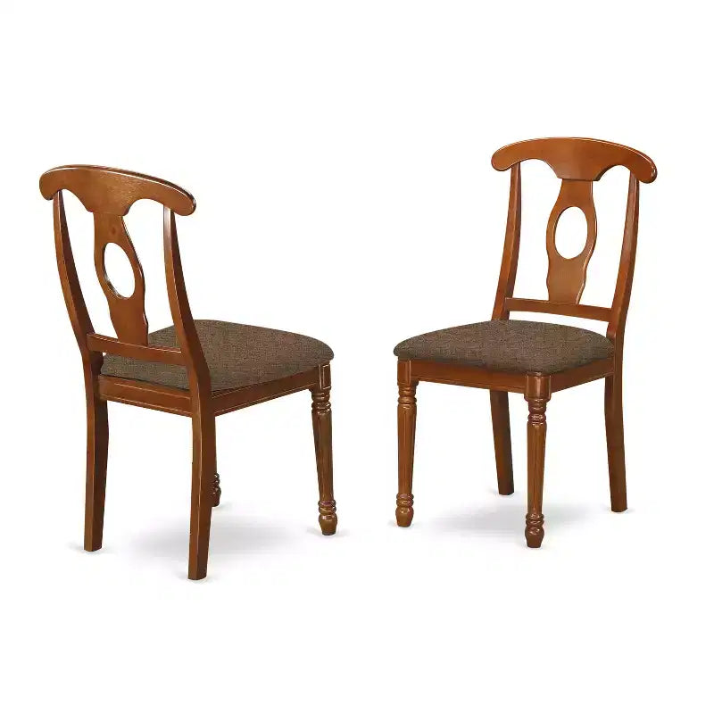 Set da Pranzo 5 Pezzi - Tavolo Ovale con Allunga a Farfalla e 4 Sedie da Cucina - Finitura Marrone Sella