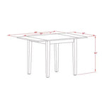 Set Tavolo da Pranzo a 3 Pezzi in Legno Massello con Finitura Lino Bianco