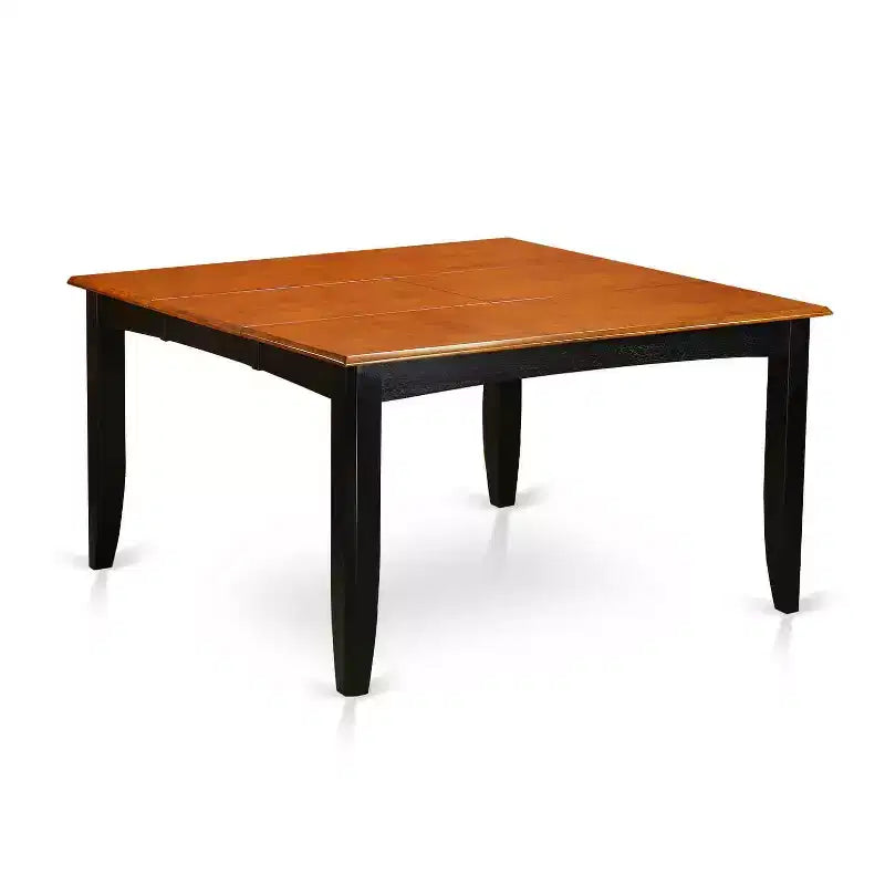 HomeStock Set Tavolo da Pranzo Quadrato 5 Pezzi con Top in Legno Massello Finitura Nera e 4 Sedie