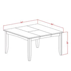 HomeStock Set Tavolo da Pranzo Quadrato 5 Pezzi con Top in Legno Massello Finitura Nera e 4 Sedie