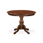 Tavolo da pranzo HomeStock 5 pezzi, piano in legno massello finitura mogano con 4 sedie