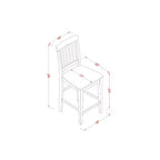 HomeStock Set da pranzo in 5 pezzi con ripiano in legno massello finitura mogano - Posti a sedere per 4 persone