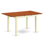 HomeStock Set Sala da Pranzo 5 Pezzi, Top in Legno Massello Finitura Bianco Lino, Rettangolare, Imbottito con Allunga a Farfalla - 4 Posti