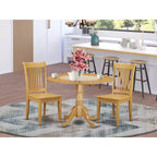Set da Cucina Antico - Tavolo da Pranzo e Sedie 3 Pezzi - Mobili per Sala da Pranzo per Piccoli Spazi