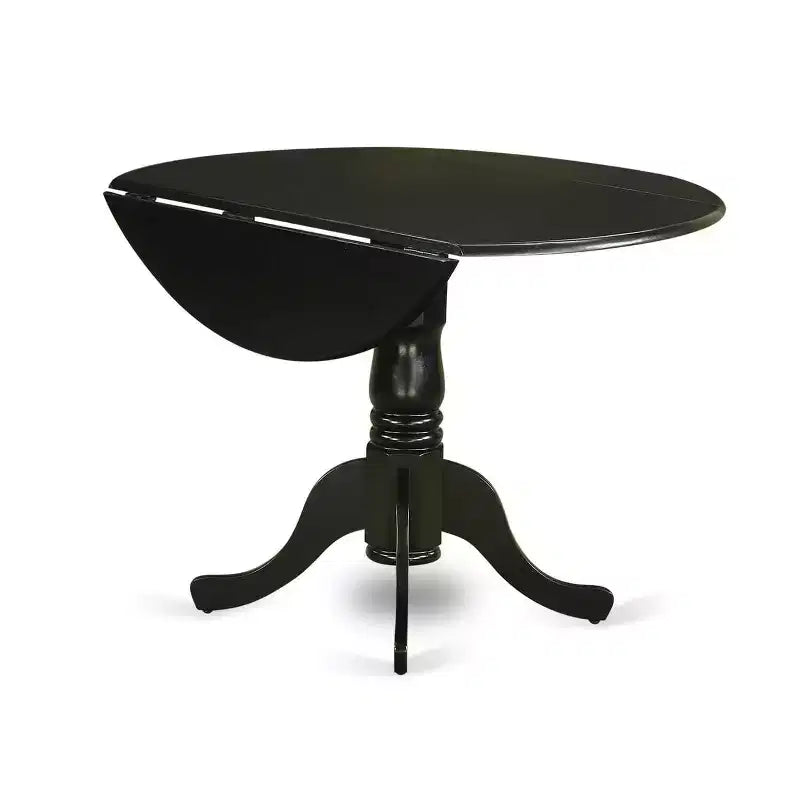 Set da tavolo rotondo da pranzo con 2 sedie - Set tavolo da cucina, nero e blu navy