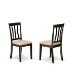 Set da Tavolo da Pranzo - Tavolo da Cucina da 54 Pollici con 8 Sedie - Finitura Cappuccino - Design Moderno