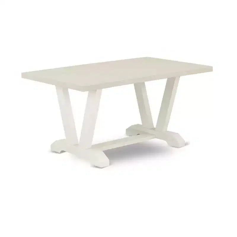 Tavolo da pranzo HomeStock 5 pezzi con piano in legno massello finitura rovere naturale e 4 sedie Parson