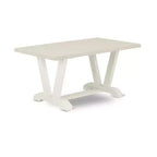 Tavolo da pranzo HomeStock 5 pezzi con piano in legno massello finitura rovere naturale e 4 sedie Parson