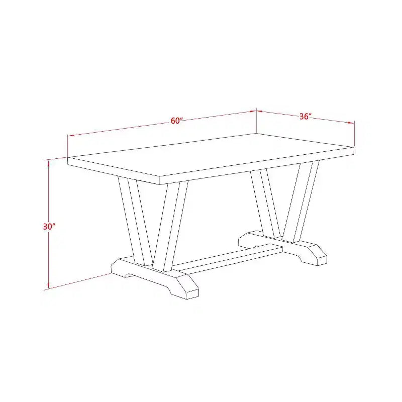 Tavolo da pranzo HomeStock 5 pezzi con piano in legno massello finitura rovere naturale e 4 sedie Parson