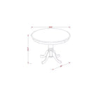 HomeStock Set sala da pranzo 3 pezzi con ripiano in legno massello finitura nera e ciliegio - 4 posti