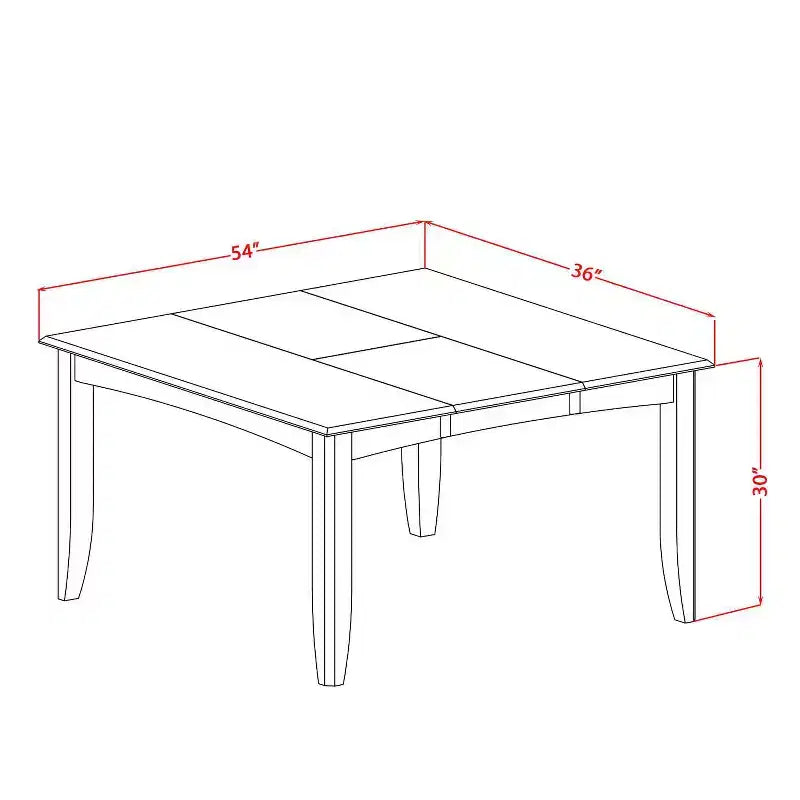 Tavolo da pranzo HomeStock a 5 pezzi, piano quadrato in legno massiccio finitura nera e ciliegio con 4 sedie