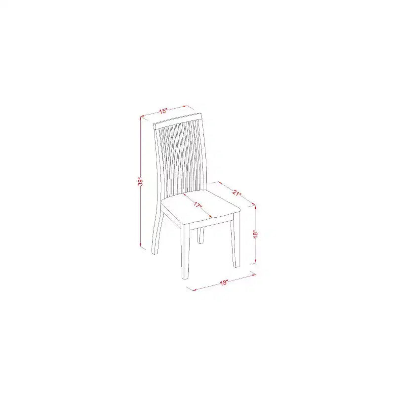 HomeStock Tavolo da pranzo in legno massello con piano bianco lino e 4 sedie, 5 pezzi