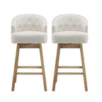 GDFStudio Combes Sgabelli da bar girevoli imbottiti da 84 cm (set da 2)
