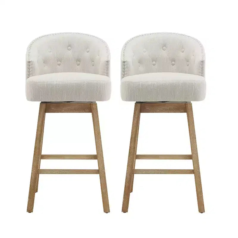 GDFStudio Combes Sgabelli da bar girevoli imbottiti da 84 cm (set da 2)